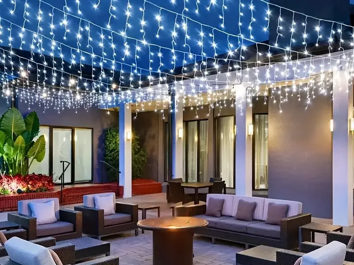 CSL03 solar icicle string light for winter displays