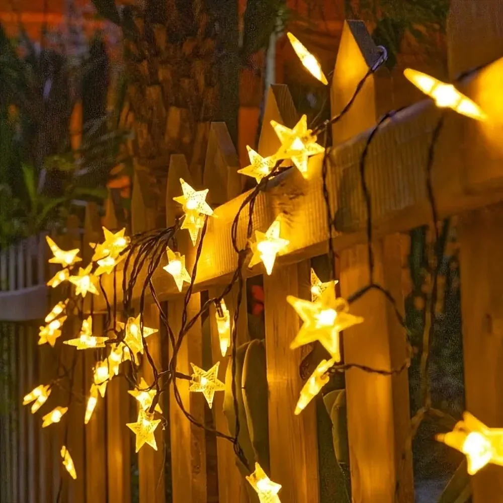 SSL01 solar star string light close-up