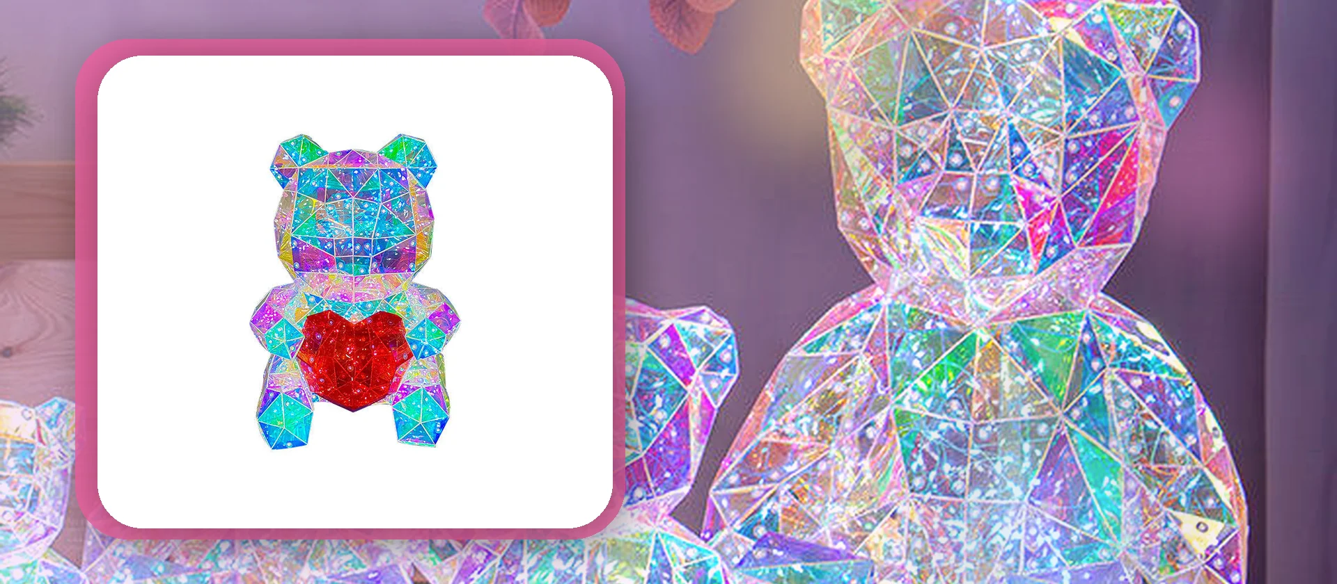 LED Love Bear Lights for Holiday and Retail Displays