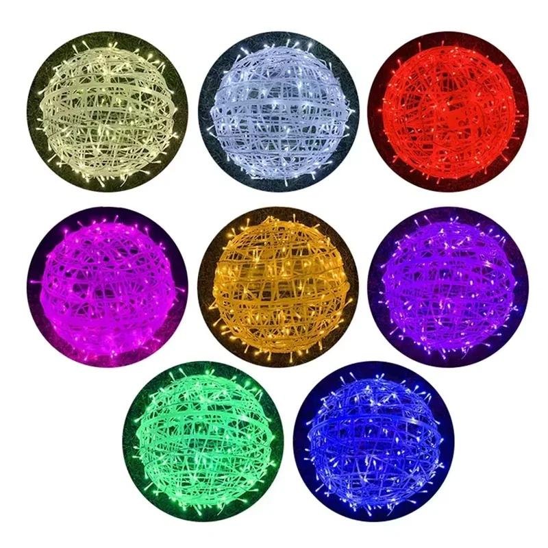 Outdoor LED Rattan Ball Lights for Tree Displays product view