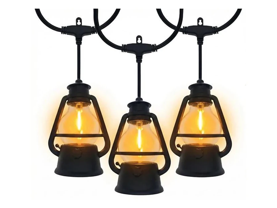 Lantern-Style Bistro String Lights