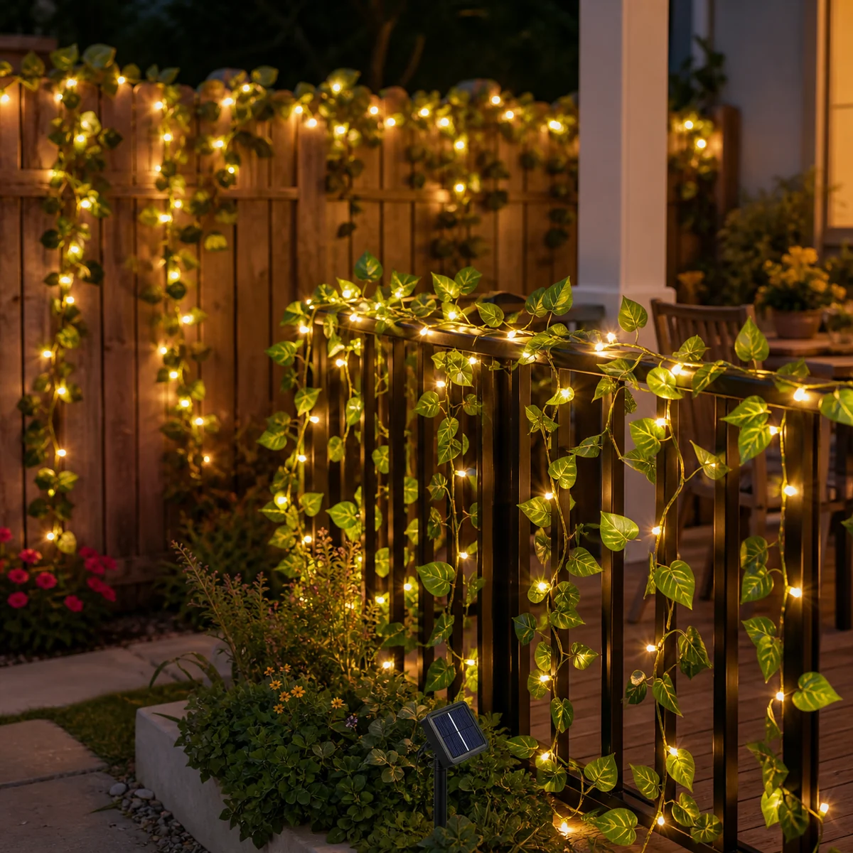 Garden Fence & Patio Vine Lights