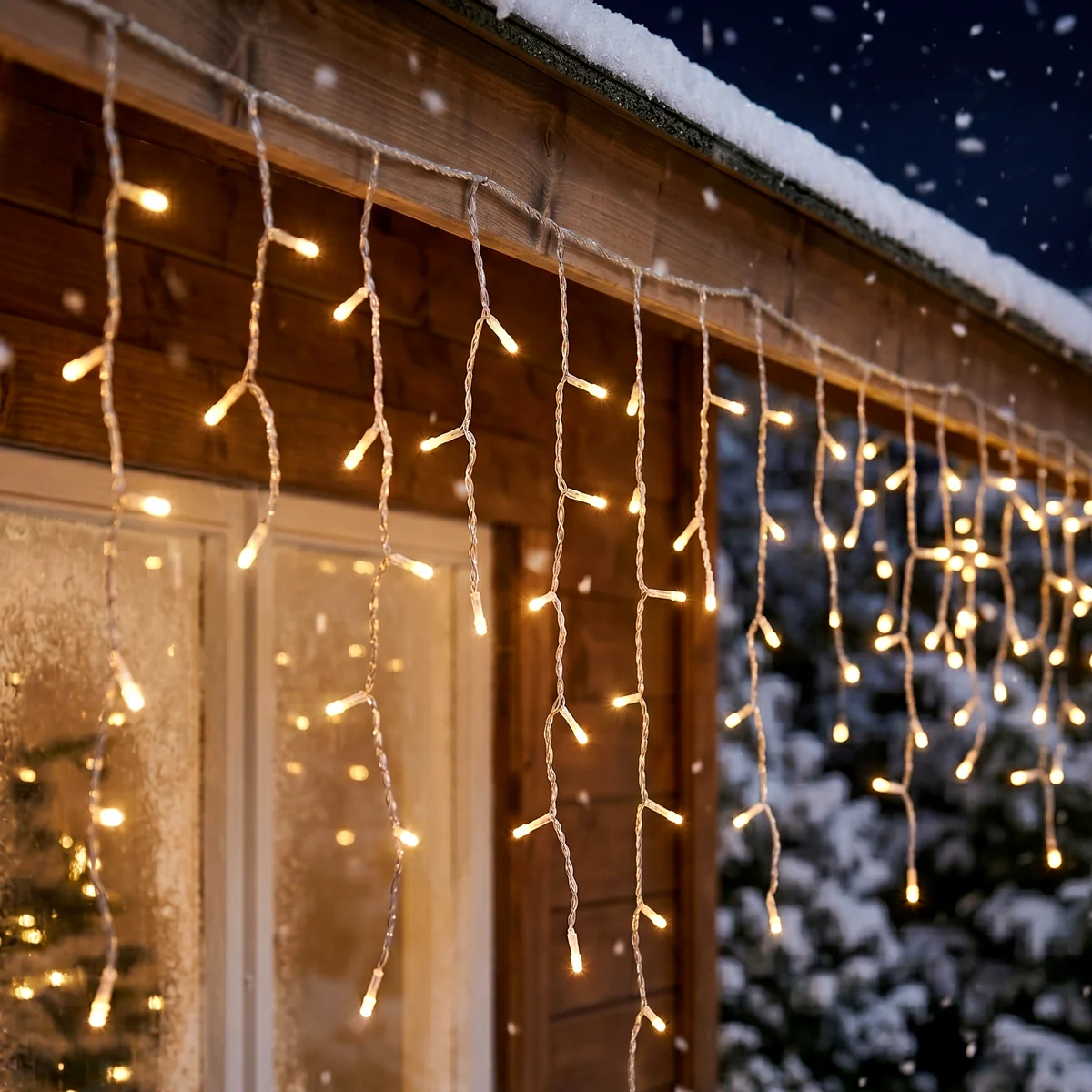 Solar Icicle & Eave String Lights